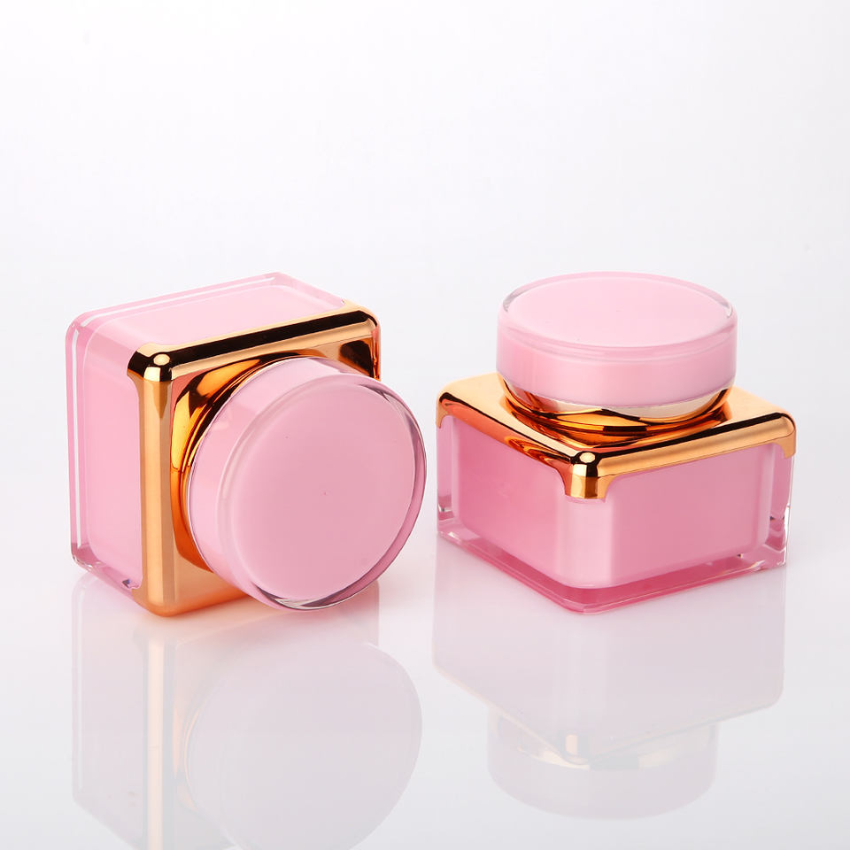 1oz Luxury Acrylic Lotion Bottles 30g 50g Cosmetic Cream Packaging Container Set