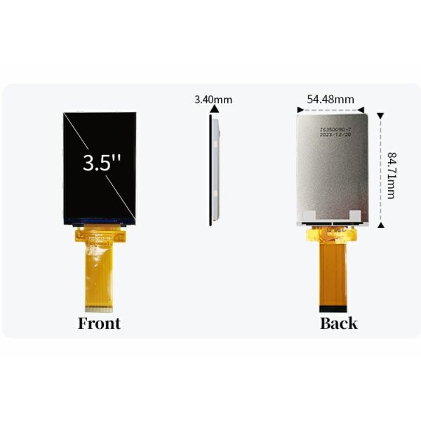 Polcd 3.5 Inch 320*480 LCD Display ILI9488 Build-in Capacitive Touch Panel High Brightness TFT LCD