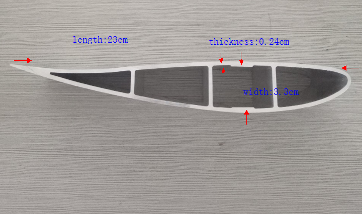 Industial 6061T6 OEM Aluminum Extrusion Blade with Natural Anodized