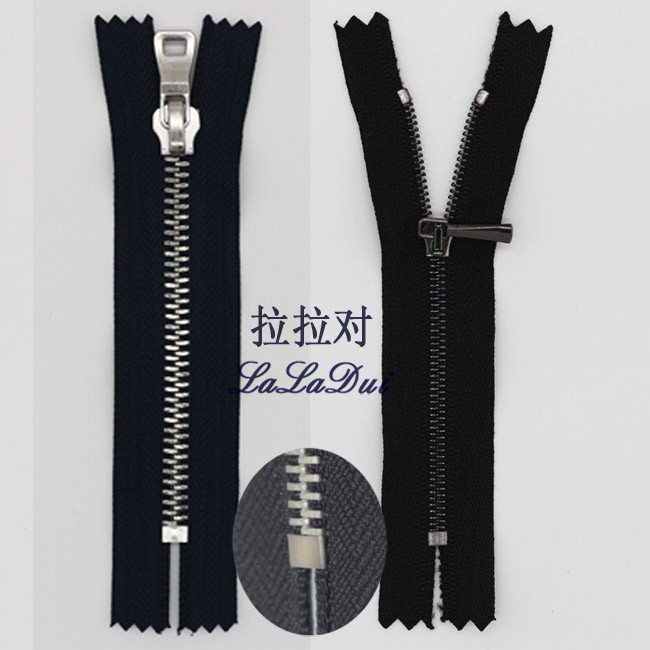 Fashion Women Euro Teeth Purse Zippers 2# / 5# 30cm Black Tape For Leather