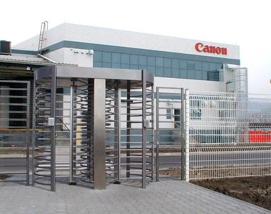 Automatic Full Height Turnstile Gate 304 SUS Single Lane 120 Degree Rotation