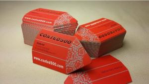China Fashion Design Silk Laminated Business Cards With Die Cutting SGS Approved on sale