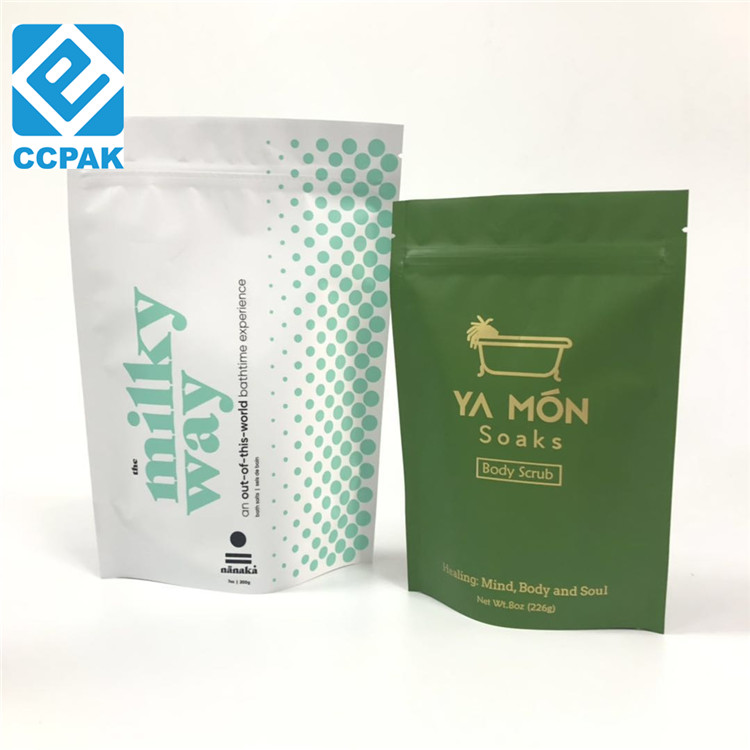 Aluminum Foil Snack Bag Packaging Coffee Paper Bags Matt Finish Surface For Tea