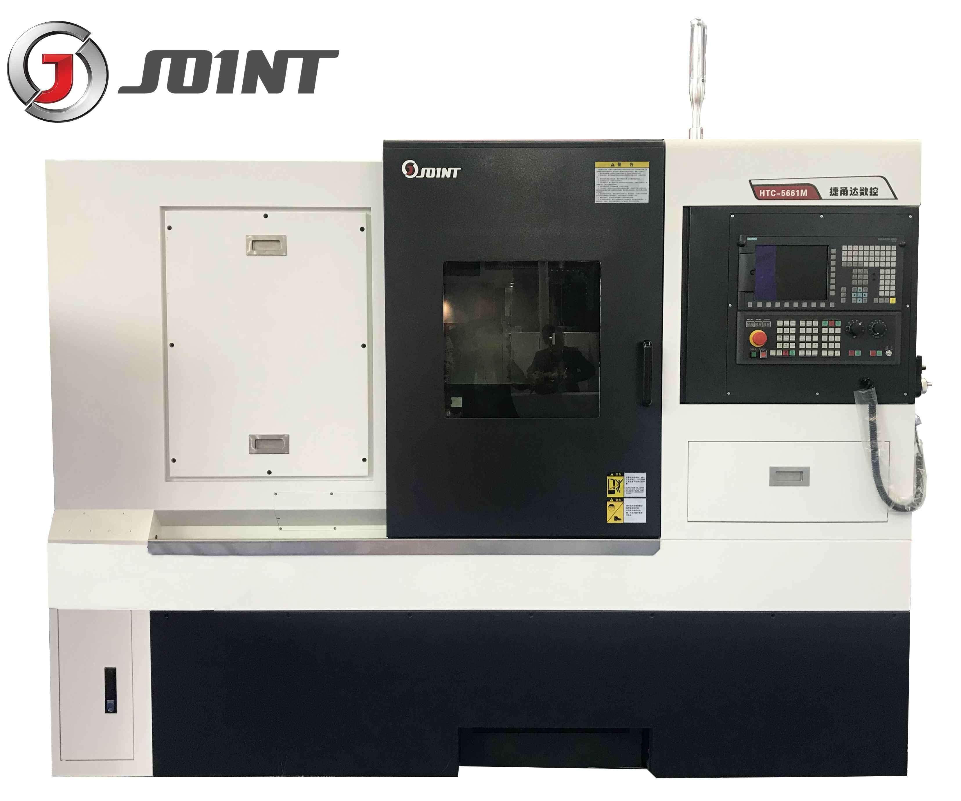 CNC lathe machine, horizontal cnc lathe, Shaft metal cutting machine, cnc turning lathe machine HTC-5661