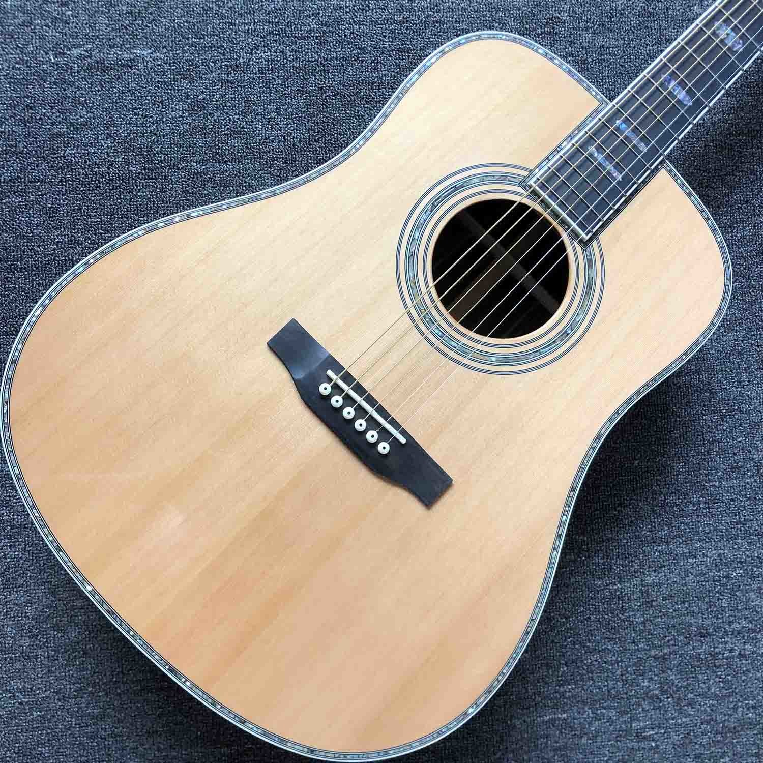 Custom Solid Cedar Top Cocobolo Back Side Abalone Binding 45Dc Acoustic Electric Guitar