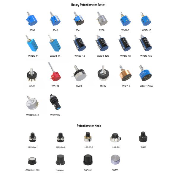 PT10 10mm Horizontal Through Hole Carbon Film Variable Resistor Potentiometer