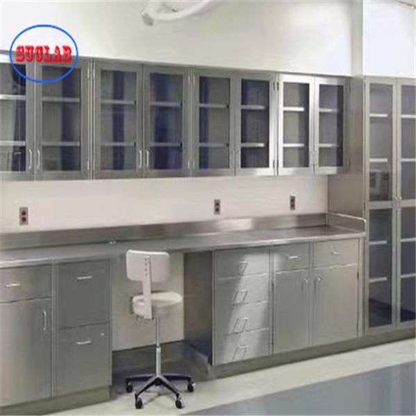 School Stainless Steel Lab Bench Floor Mounted Alkali Resistant