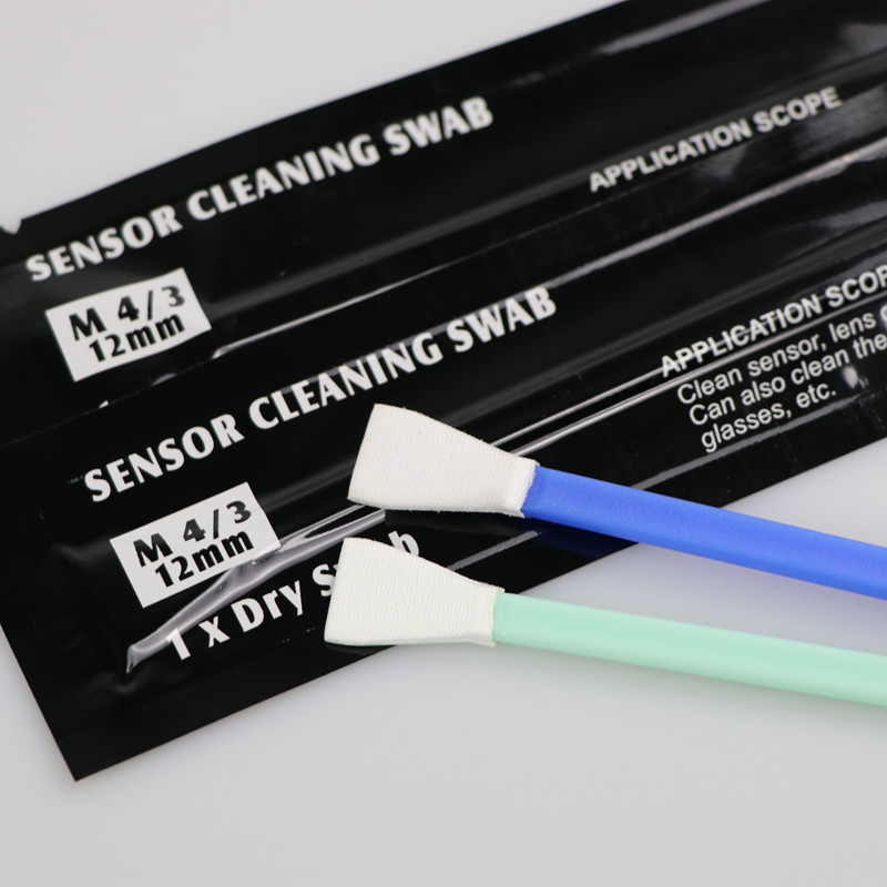 12mm Nonwoven Microfiber 4/3 Camera Sensor Cleaning Swabs
