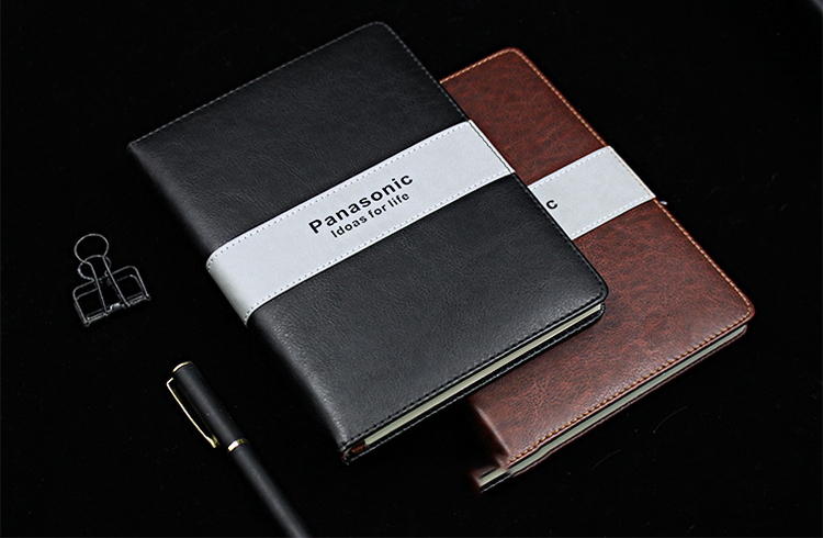 Gift Set Hardcover Leather A5 Lined Journal Writing Thick Classic Ruled Notebook with Pen
