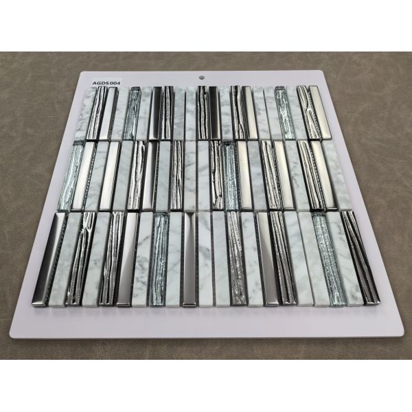 Interior Wall 282x294mm Gray Scratch-Resistant And Waterproof Natural Stone Mosaics For Bathroom And Hotel