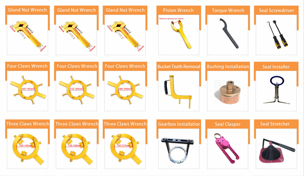 5 / 8 / 10 Ton Mini Excavator Hydraulic Cylinders for Kubota / Yanmar / Bobcat