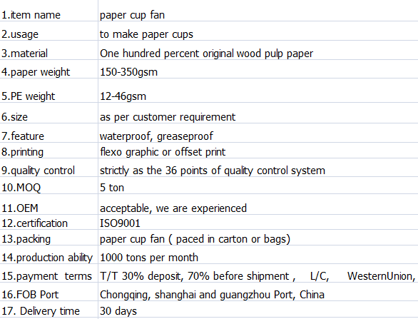 Colorful Printed Paper Cup Fans With PE Coated for beverage,9oz paper cup fan factory directly