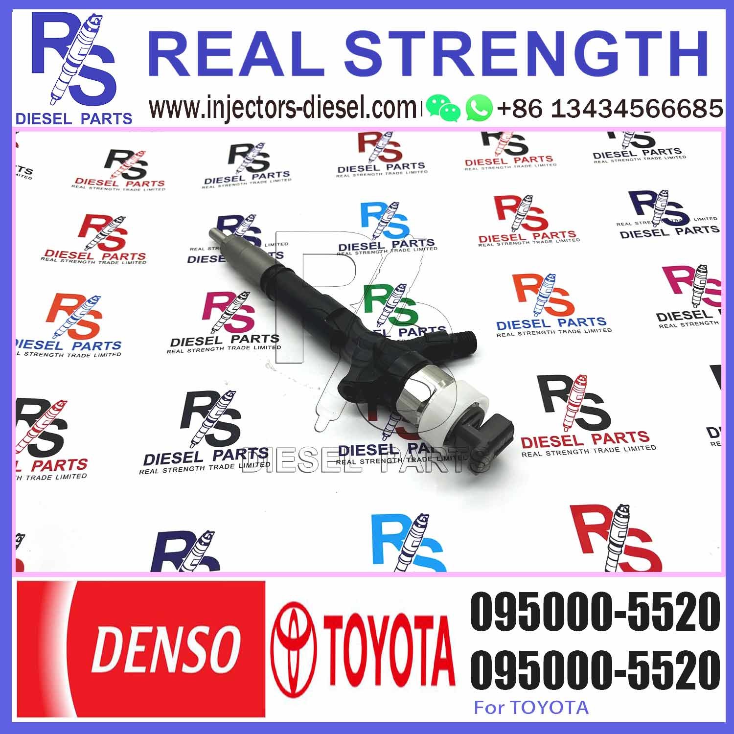 23670-0L010 diesel fuel injector for 095000-5520 For 0950005520 TOYOTA HILUX 2KD-FTV
