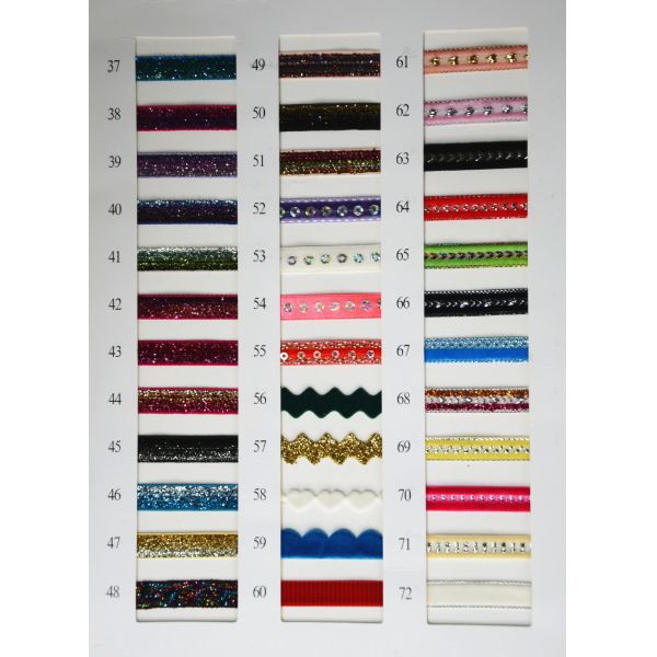 Colorful fashion shiny glitter elastic velvet ribbon