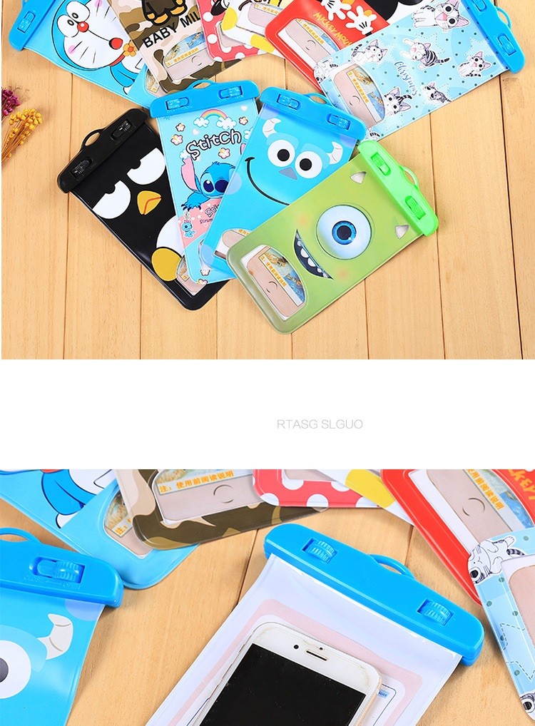Cute Cell Phone Waterproof Bag Mobile Phone Waterproof Pouch For Iphone Android