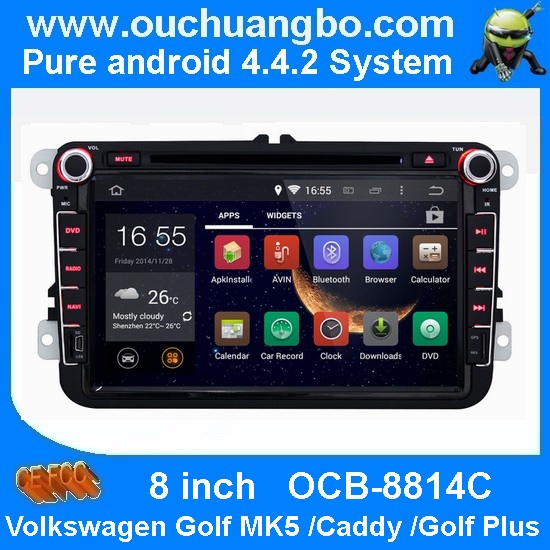Ouchuangbo Pure Android 4.4 DVD Radio Stereo Bluetooth USB for Volkswagen Golf MK5 /Caddy