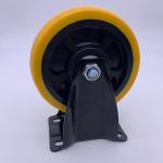 5 Inch Orange Polyurethane Rigid Plate Caster Wheels
