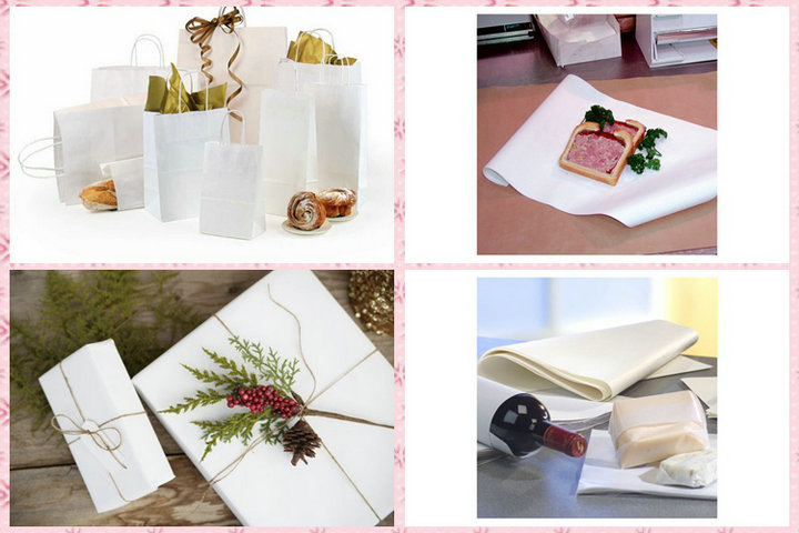 FDA FSC Certified 26gsm to 50gsm White Paper Kraft Paper Roll With Grease Proof