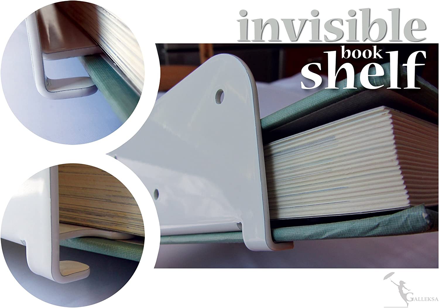 Multipurpose Concealed Shelves Sturdy Wall Mounted Storage Customized 14cm*13cm*4cm