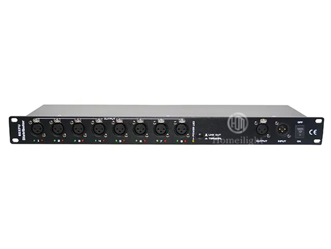8 Way DMX Splitter Isolator Signal Amplifier For Stage Lighting Moving Head