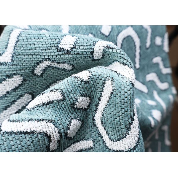 Two-tone Curved Graffiti Texture Woven Jacquard Chenille For Sofa