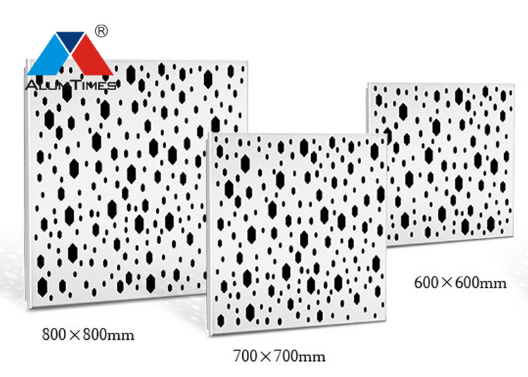 Industrial Aluminium Perforated Ceiling , Fireproof Acoustic Drop Ceiling Tiles 2x2