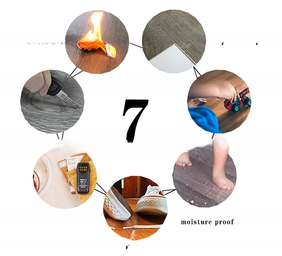ECO Environmental Quick Click Interlocking SPC Flooring 100% Virgin Material