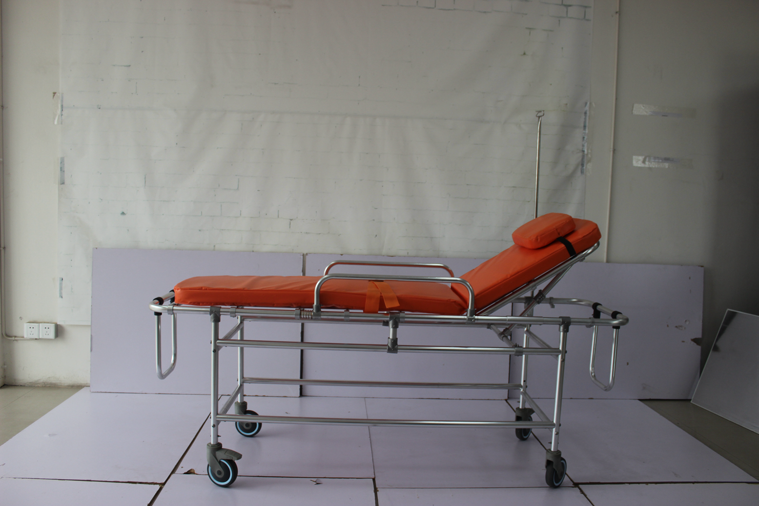 190CM & 21inch Hospital Stretcher Patient Transfer Trolley Aluminum Alloy Non Magnetic Cart
