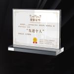 A4 Vertical T Shape Acrylic Advertising Display Stand Tabletop Certificate