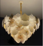 Ginkgo Leaf Crystal Glass Chandelier For Commercial Space Or Restaurant Area