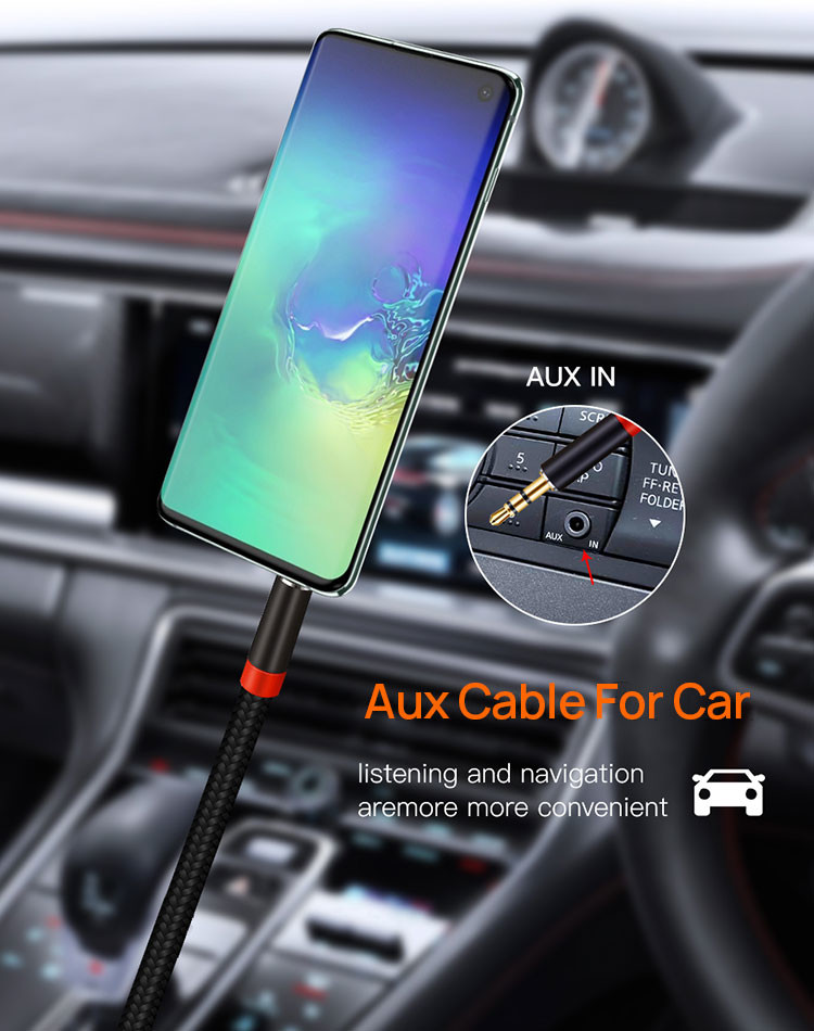 Focuses 3ft Stereo Aux Cable 3.5 Mm Male To Male Stereo Audio Aux Cable