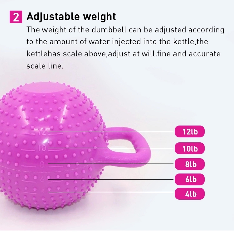 Odorless PVC Coated Water Filled Kettlebell Workout Yoga Ball