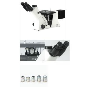 Quality Trinocular Inverted Metallurgical Microscope Adjustable 10X-22mm Eyepiece for sale