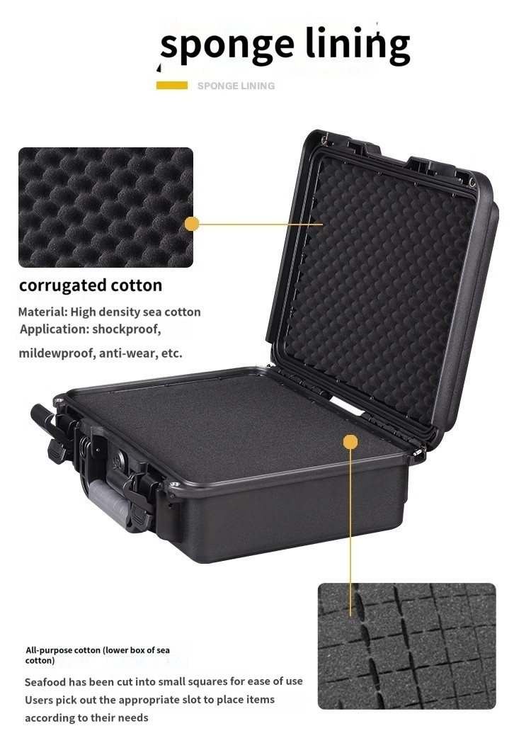 EM-3929 Tool Storage Case with Reinforced Stainless Steel Chain Secondary Locking Mechanism and Humanized Closed Design