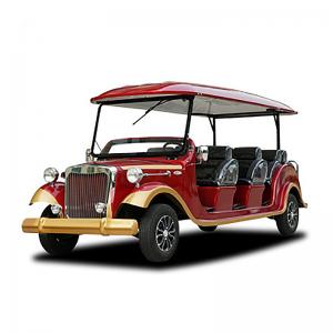 China Electric Four Wheel Vehicles Vintage Sightseeing Bus Customized on sale