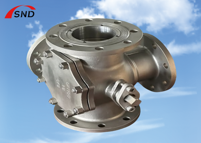 Three-Way Ball Valve DN 100 PN16 Used To Change The Flow Direction Of Fluid