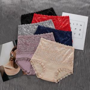 Quality                  Hot Sale Women Body Shape Underwear Women High Waist Panties Sexy Lace Ladies Briefs              for sale