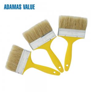 China 38-44mm Length Natural Paint Brush , Yellow Handle Pure Bristle Paint Brush on sale