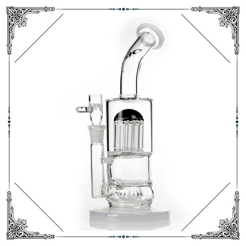 Toro Glass Water Bong With 11 Tree Arms Percolator Hookah Pipes China Wholesales