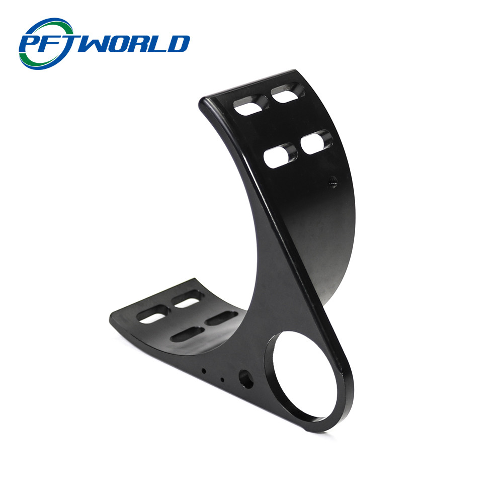 CNC machined hard black anodized sandblasted aluminum turned parts