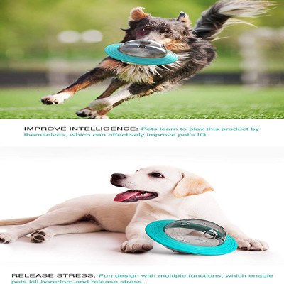 Yellow Blue Plastic Pet Planet Toy Ball Dog Flying Saucer