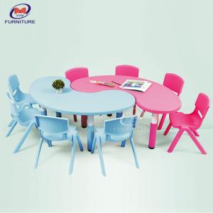 Quality U Shape Half Moon Preschool Table And Chairs childrens plastic chairs For Kindergarten for sale