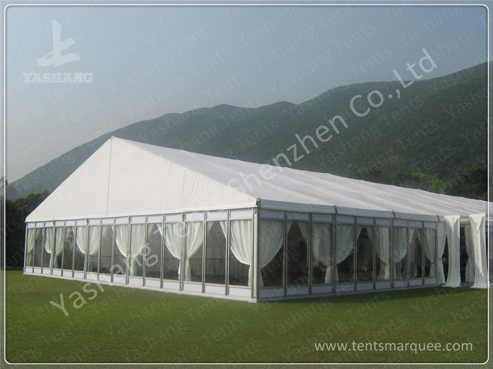Wine Party Clear Top Tent Structure Aluminum Alloy Frame , clear roof tent wedding reception