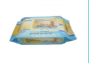 China 50gsm Alcohol Free Baby Wipes / Fragrance Free Wet Wipes on sale
