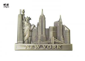 China Antique Bronze Color US Country Refrigerator Magnets , New York City Tourist Fridge Magnets on sale