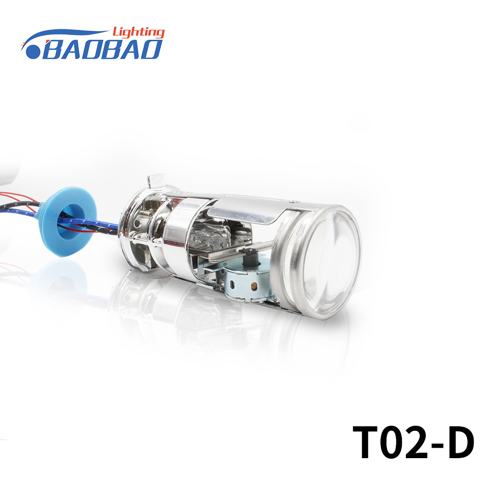 T02-D Car Mini double lens hi/low projector lens hid xenon kit