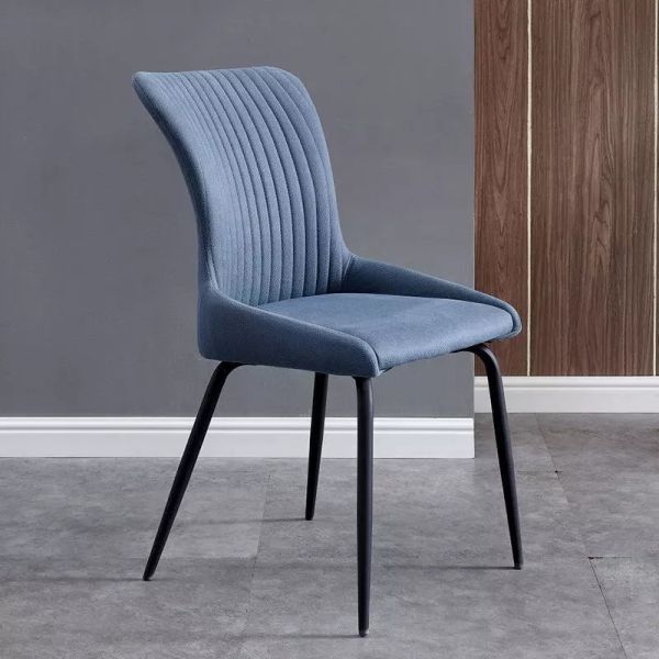 Simple Ergonomic Dining Chair Cloth Covered Dining Room Chairs Customizable