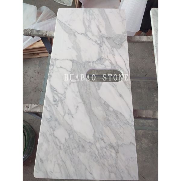 Cutomized Size White Marble Slab Tile Carrara For Wall Cladding Flooring