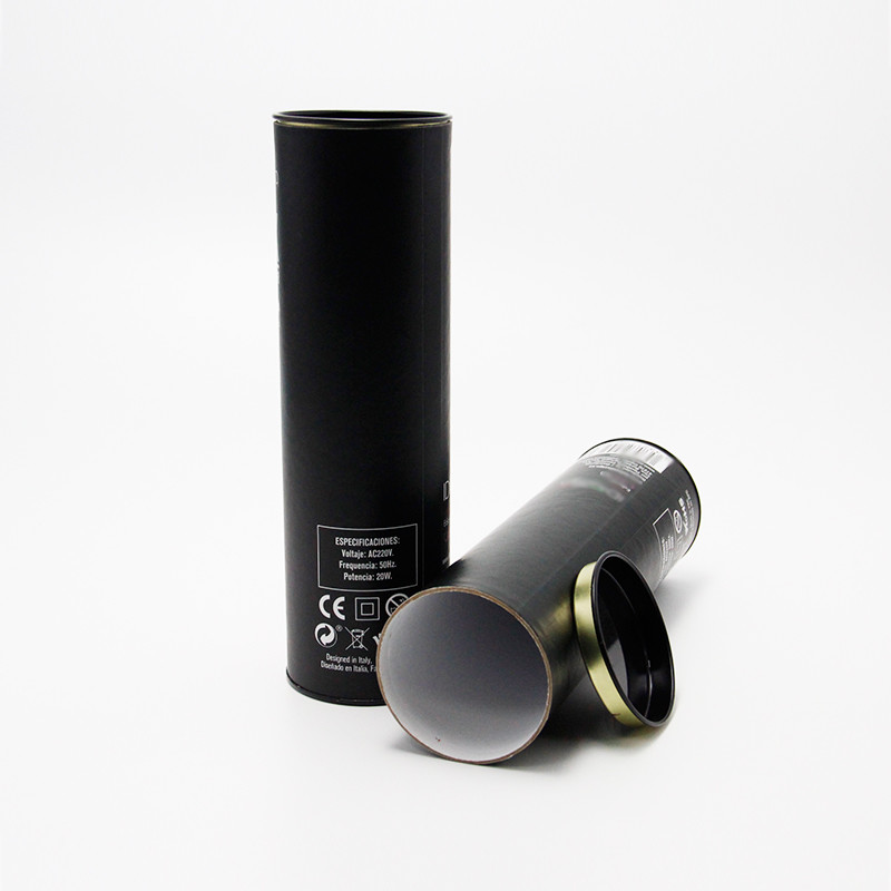 Hot Sell Luxury Cardboard Wine Bottle Cylinder Tube with Metal Lid Custom Logo Foil Stamping Gift Packaging for Champagne