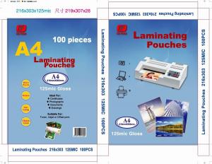 China A4 A3 letter 75MIC 80MIC 125MIC hot thermal lamination film laminating film pouch lamination film supplier from China on sale